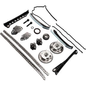 Engine Timing Chain Camshaft Phaser Gear Repair Compatible with Ford Expedition, Explorer F-150 F-250 F-350 Super Duty Lincoln Mark Navigator # 3R2Z6A257DA 917-250 3L3E6C524FA TCS46078 100433-S4