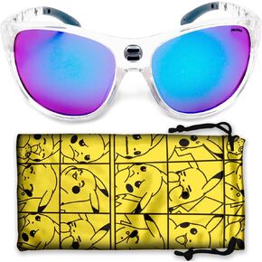 Pokemon Pikachu Sunglasses - Stylish, Comfortable & Durable UV-Protection with Soft Carrying Case - Officially Licensed