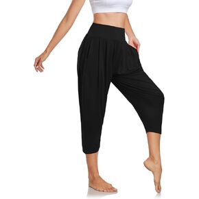 RIMLESS 7 Women's Harem pants Loose Fit Capri Pants Joggers Yoga Hippie Boho Balloon Pants