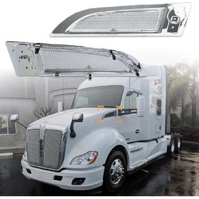 Chrome Hood Grille for Kenworth T680 2013-2021 Side Air Intake Vent Grille Replacement Kenworth T680 Truck Accessories Left Driver Side Air Intake Vent Grille (L)