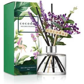 COCODOR Lavender Reed Diffuser/White Jasmine/6.7oz/1Pack / Home Fragrance Scent Essential Oil Stick Diffuser for Bedroom Bathroom Home Décor