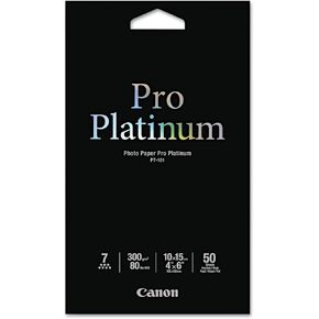 Canon Photo Paper Pro Platinum, 4 x 6 Inches, 50 Sheets (2768B014), White