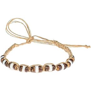 BlueRica Hemp Anklet with Coconut Shell Beads