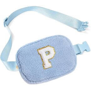 YOOLIFE Initial Crossbody Bag Belt Bag Fanny Pack for Girls - Monogrammed Fanny Pack Belt Bag Purse for Teen Girls Kids, Gifts for Girls Teen Daughter Sister, Pink K
