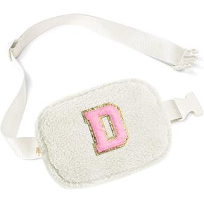 هدايا للفتيات المراهقات هدايا عيد ميلاد - هدايا شخصية للنساء، هدايا لصديقات الابنة والأخت، حقيبة بحزام من الصوف، حقيبة كروس أولية باللون الوردي A in Kuwait