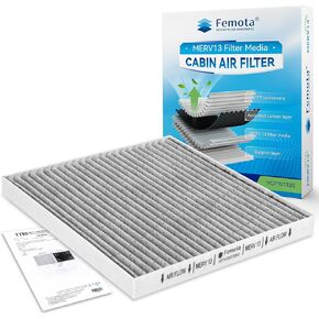 Tested MERV 13 Cabin Air Filter with Activated Carbon, CF10133 for Toyota Corolla (2002-2008), Matrix (2003-2008), OE: 88568-02020.