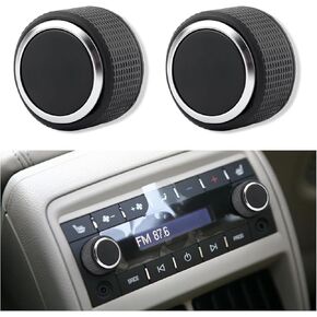 2PCS Rear Radio Volume Control Knobs,Car Radio Knobs Replacement OEM#22912547,Car Audio Volume Knobs Car Interior Accessories Compatible with Chevrolet GMC Cadillac Buick