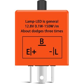 CF13 LED Flasher Relay, 3 Pins 12V Speed Adjustable Flasher Relay for LED Turn Signal Lights CF13 EP34, Electronic Flasher Indicator Fix Automotive and Motorcycle Hazard Warn Hyper Blinker
