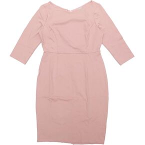 Women's 3/4 Sleeve Work Dress Boat Neck Elegant Business Pencil Sheath Dresses