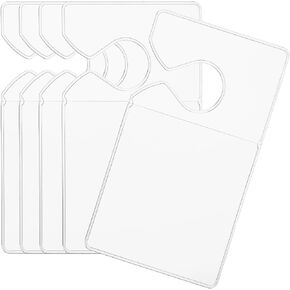 5 Pcs Clear Parking Permit Holder, 77x127mm Parking Permit Hang Tag Holder Car Vertical Parking Lot Pass Rear View Mirror Hanger Temporary Parking Passes for Car Truck or Enterprises Office