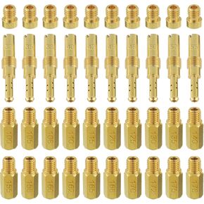 40pcs Carburetor Jet Kit Include 30pcs Main Jet and 10pcs Slow Pilot Jet for replacing PWK OKO CVK PE type carburetor