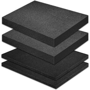 4 Pack Pick Apart Foam Inserts - 2 Sizes Polyurethane Foam Board - Pluck Pre Cube Hand Tear Board Foam with Bottom for Board Game Box Storage Drawers and Crafts