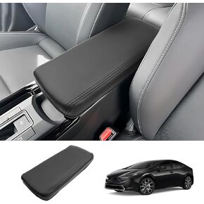 2023 2024 Prius Center Console Cover for Toyota Prius (LE/XLE/Limited), Waterproof &Comfy Leather Prius Armrest Cover 2023 2024 Prius Accessories (Leather)