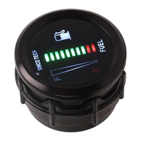 Fuel Level Gauge, 52mm Oil Fuel Level Gauge Meter Indicator LED Flashing Reminder for 8-18V Car Vehicle Motorcycle