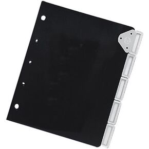 Martin Yale Industries B6125M Slip-Lock Insert Index,Expo.1-1/4",1/6 Tab Cut,6/ST,Black