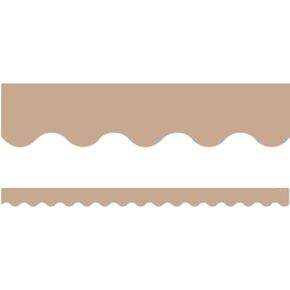 Teacher Created Resources Light Brown Scalloped Border Trim (TCR7129)