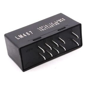 LM487 LED Flasher Relay Replacement 10383321 15231201 Turn Signal Relay Compatible with GM GMC Chevrolet Silverado Cadillac Hummer 10 Pins