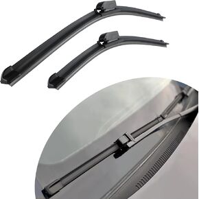 LivTee 22" + 22" Front Wiper Blades (Set of 2), Premium Windshield Wipers Set for My Car, Water Repellent Silicone, Automotive Replacement Refills Accessories (Black)