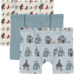 KicKee Boys Boxer Briefs, Set of 3, Super Soft for All Day Comfort, Toddler to Big Kid Underwear