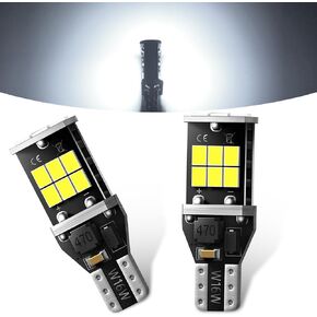 2 Pack T15 2835 Car LED Reverse Light Bulb, High Power Vehicle Decoding Lights Kit, Universal Super Bright Waterproof Automotive Lighting Bulbs Replacement for Truck SUV Car (White Light)