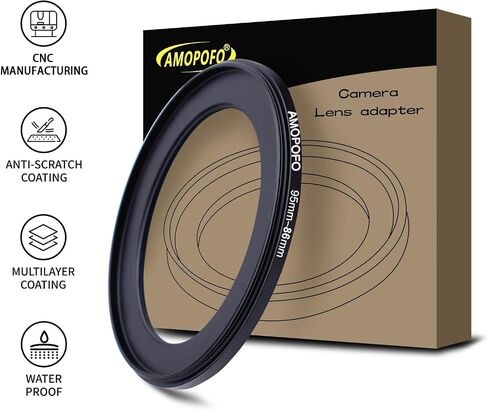 77mm Lens to 86mm Camera Filter Ring,Compatible with All 77mm Camera Lens & 86mm UV,ND,CPL Lens Hood Accessories,Made of CNC Machined Aluminum(77-86mm) in Saudi Arabia