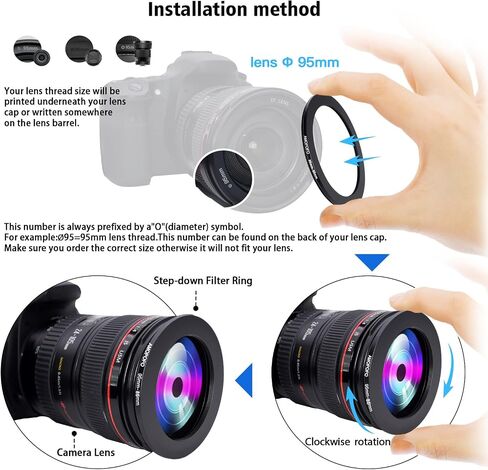 77mm Lens to 86mm Camera Filter Ring,Compatible with All 77mm Camera Lens & 86mm UV,ND,CPL Lens Hood Accessories,Made of CNC Machined Aluminum(77-86mm) in Saudi Arabia