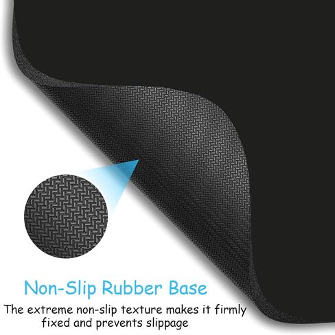 Mini Mouse Pad, 6x6 Inches, Waterproof Non-Slip Rubber Base, for Laptop, Keyboard Tray, Wireless Mouse, Home, Office, Travel (Black) in Saudi Arabia