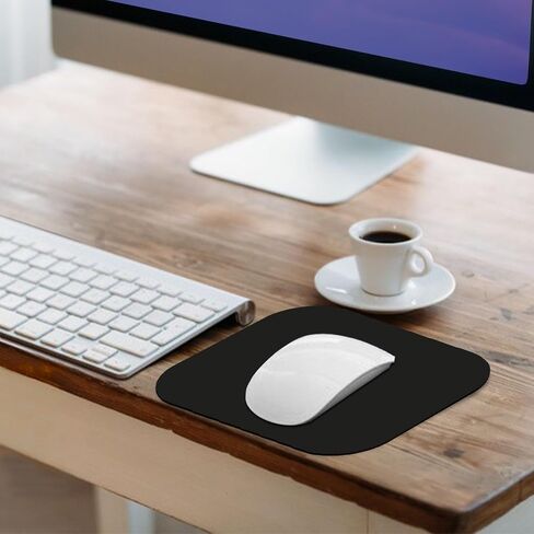 Mini Mouse Pad, 6x6 Inches, Waterproof Non-Slip Rubber Base, for Laptop, Keyboard Tray, Wireless Mouse, Home, Office, Travel (Black) in Saudi Arabia