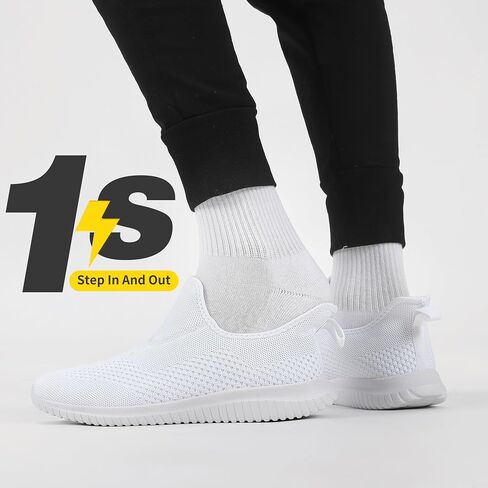 WXQ Men's Slip On Comfort Walking Shoes Ultra Lightweight Breathable Running Tennis Athletic Gym Workout Non Slip Athletic Fashion Sneakers in Saudi Arabia
