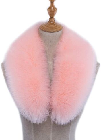 Women Winter Artificial Faux Fur Scarf,Detachable Faux Fur Hood with Buttons in Saudi Arabia