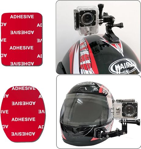 VIIMAKE 8 قطع 3M لاصقة لقاعدة خوذة GoPro المنحنية المسطحة، مجموعة استبدال الأشرطة اللاصقة مزدوجة الجانب لـ GoPro Hero 10، 9، 8، 7،6، كاميرا الحركة، Dashcams (وسادات تثبيت منحنية ومسطحة) in Kuwait