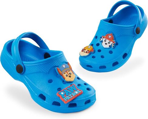 Paw Patrol Boys Clogs with Removable Rubber Charms - Boys Gifts (Blue, 12.5 US) in Saudi Arabia
