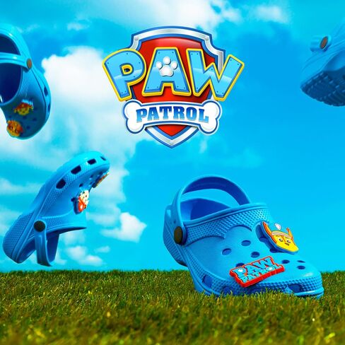 Paw Patrol Boys Clogs with Removable Rubber Charms - Boys Gifts (Blue, 12.5 US) in Saudi Arabia