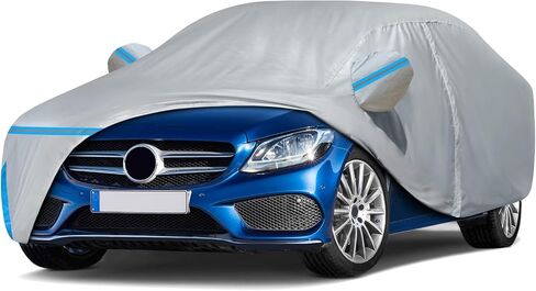 غطاء سيارة لـ 2006-2024 مرسيدس بنز الفئة E سيدان E300 E350 E450/E43 E53 E63 AMG، مقاوم للماء مناسب لجميع الأحوال الجوية من الشمس والمطر والأشعة فوق البنفسجية للحماية من الثلوج غطاء سيارة خارجي مع باب بسحاب وبطانة قطنية in Kuwait