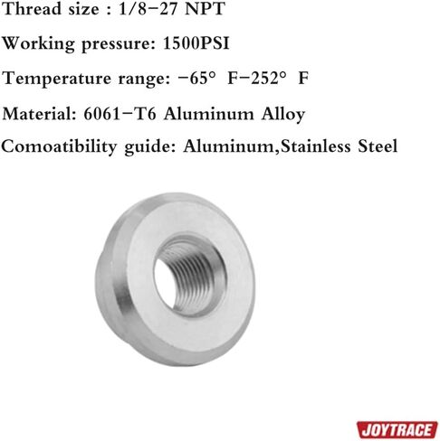 3/8 NPT أنثى مترابطة اللحام على Bung المناسب الألومنيوم 2PCS in Kuwait
