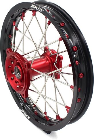 مجموعة إطارات عجلات الدراجة الترابية للأطفال 19/16 متوافقة مع HONDA CRF150R 2007-2024 المحور الأحمر/الحلمة in Kuwait