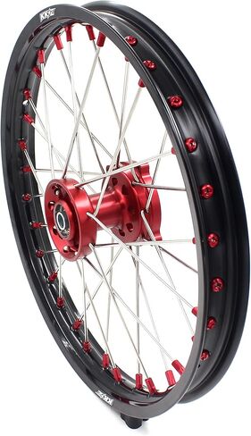 مجموعة إطارات عجلات الدراجة الترابية للأطفال 19/16 متوافقة مع HONDA CRF150R 2007-2024 المحور الأحمر/الحلمة in Kuwait