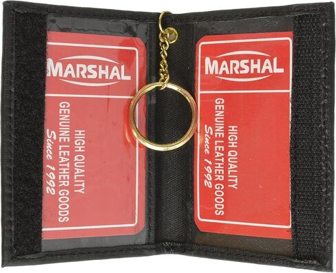 Marshal Genuine Lambskin Soft Leather Credit card Id Card Holder with Key Chain in Kuwait