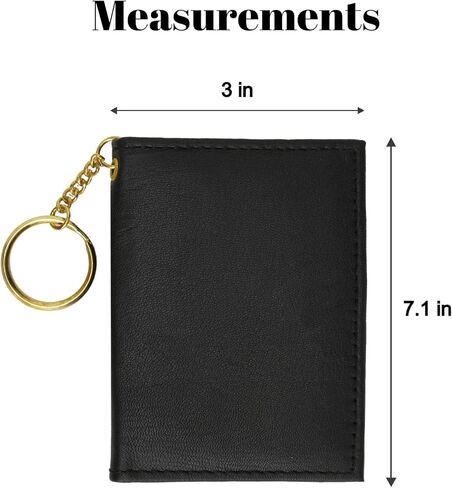 Marshal Genuine Lambskin Soft Leather Credit card Id Card Holder with Key Chain in Kuwait