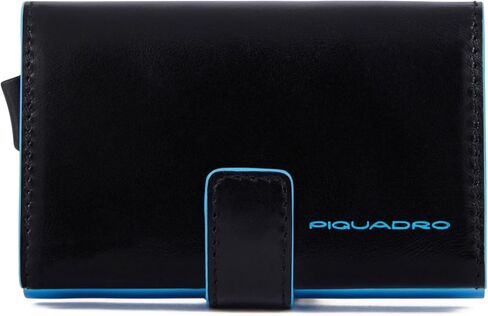 PIQUADRO Single Metal and Leather Credit Card Holder in Kuwait