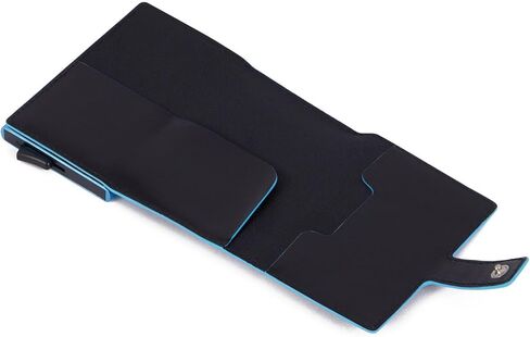 PIQUADRO Single Metal and Leather Credit Card Holder in Kuwait