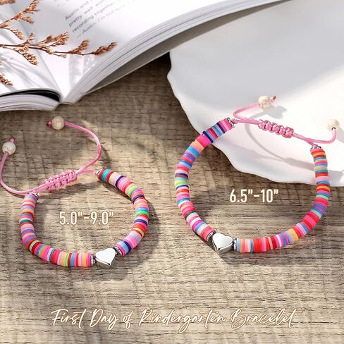 First Day of School Bracelet, Back to School Gifts Matching Heart Mommy and Me Bracelets for Mother Daughter Son Girls Boys in Saudi Arabia