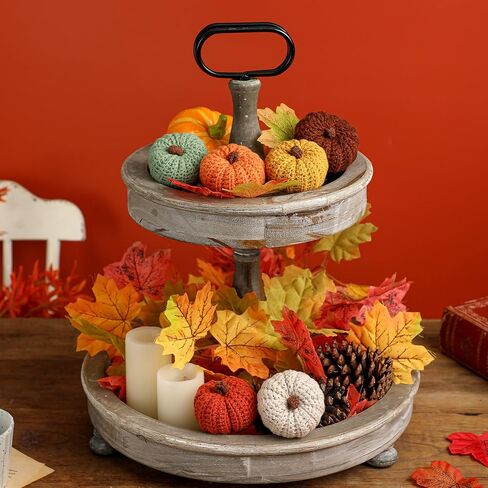 مجموعة قرع صغيرة متماسكة مكونة من 6 قرع زخرفي للخريف لطاولة صينية متدرجة ورف حشو ورف خريف لموسم الخريف وديكور هدية عيد الشكر in Kuwait