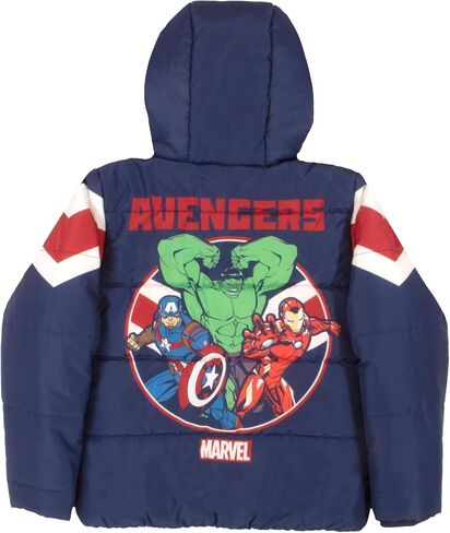 معطف الشتاء Marvel للأولاد Spider-Man، Avengers Graphic Print Boys سترة شتوية منتفخة للأطفال الكبار والصغار in Saudi Arabia
