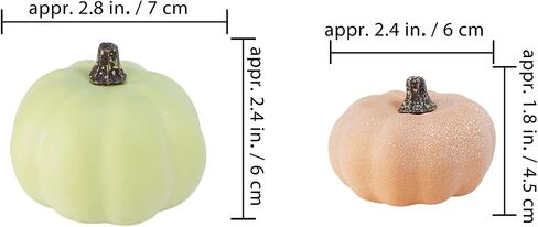 Winlyn 24 Pcs Assorted Mini Artificial Baby Boo Pumpkins Orange Green White Small Rustic Decorative Pumpkins Foam Pumpkins for Fall Home Bowl Fillers Thanksgiving Halloween Mantel Table Centerpiece in Saudi Arabia