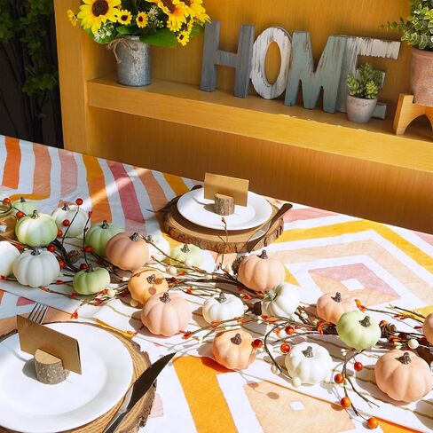 Winlyn 24 Pcs Assorted Mini Artificial Baby Boo Pumpkins Orange Green White Small Rustic Decorative Pumpkins Foam Pumpkins for Fall Home Bowl Fillers Thanksgiving Halloween Mantel Table Centerpiece in Saudi Arabia