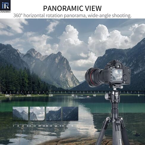 10 Layers Carbon Fiber Travel Tripod Monopod-INNOREL RT55C with 36mm Panoramic Ball Head 360 Degree and Carrying Case Professional Lightweight Compact Tripods for Digital Camera Camcorder DSLR in Saudi Arabia