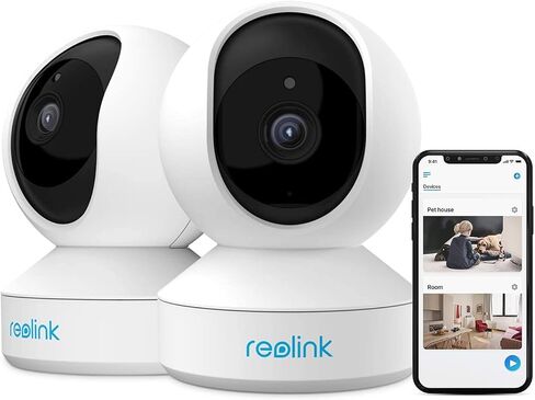 كاميرا داخلية REOLINK 4MP 2K E1، كاميرا أمان WiFi 6 مدمجة in Kuwait