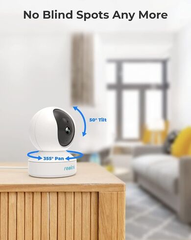 كاميرا داخلية REOLINK 4MP 2K E1، كاميرا أمان WiFi 6 مدمجة in Kuwait
