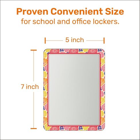Locker Mirror Magnetic for School and Office, with 100% and Strong Magnetic Mirror for Locker, Stylish and Reliable Locker Accessories, Magnetic Locker Mirror with Colorful Design, 1 Pack in Kuwait